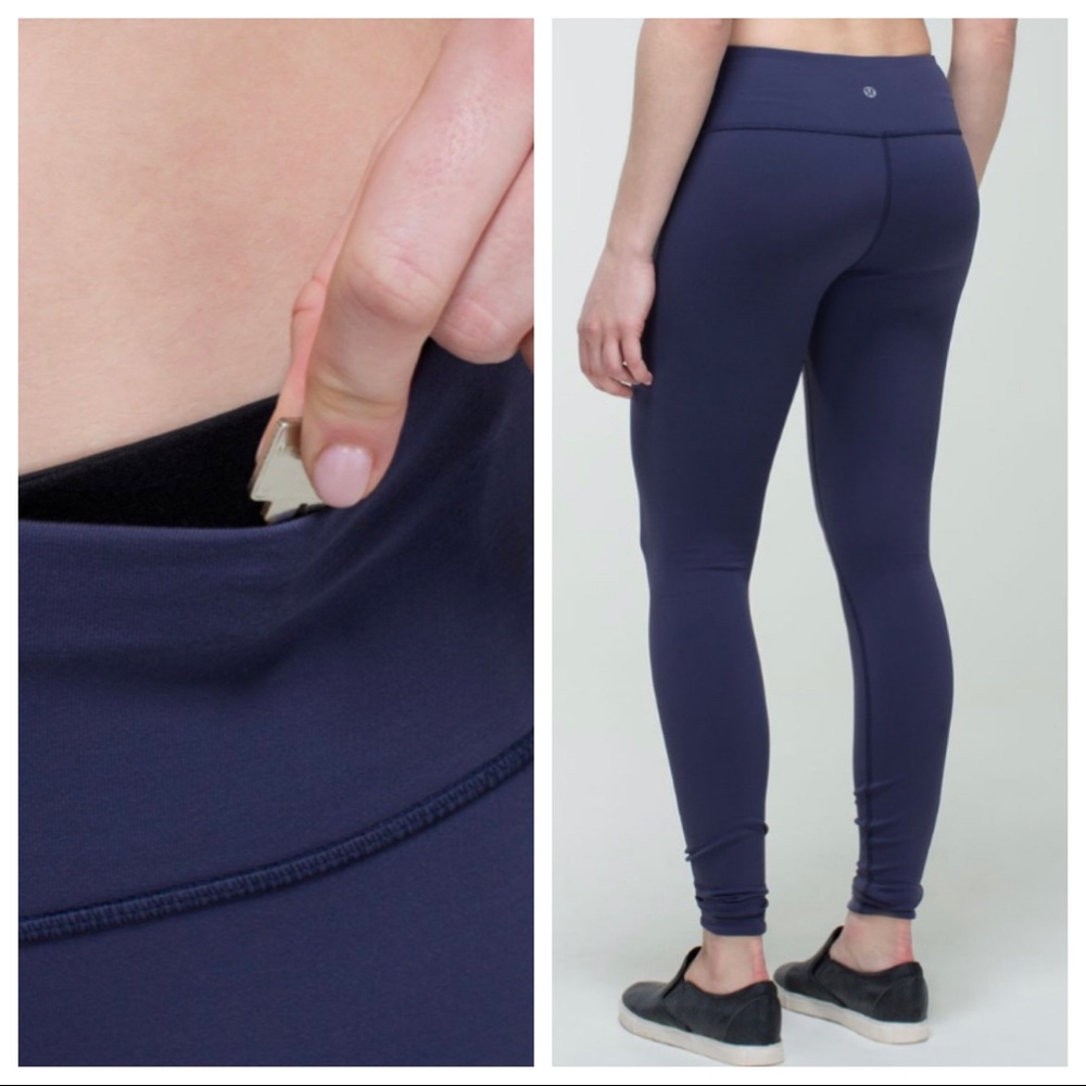 RARE Lululemon Reversible Black/Navy Leggings